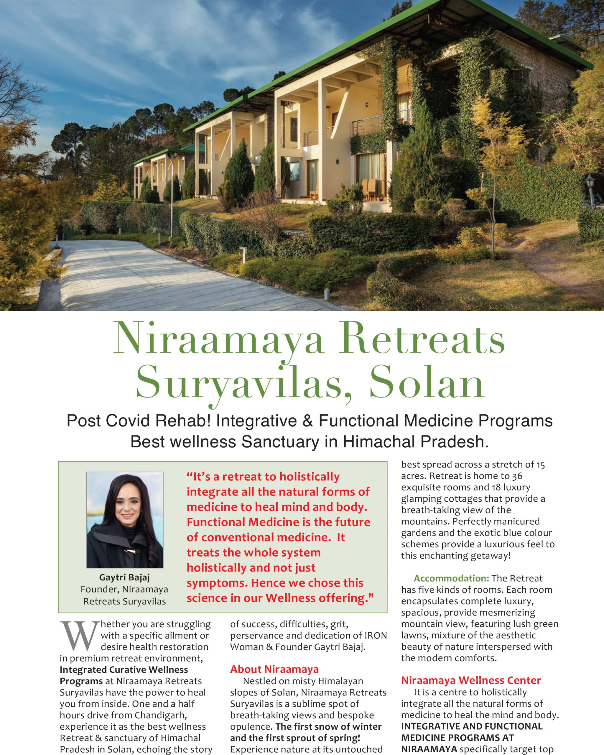 NIRAAMAYA SURYAVILAS RETREATS Solan — page 1
