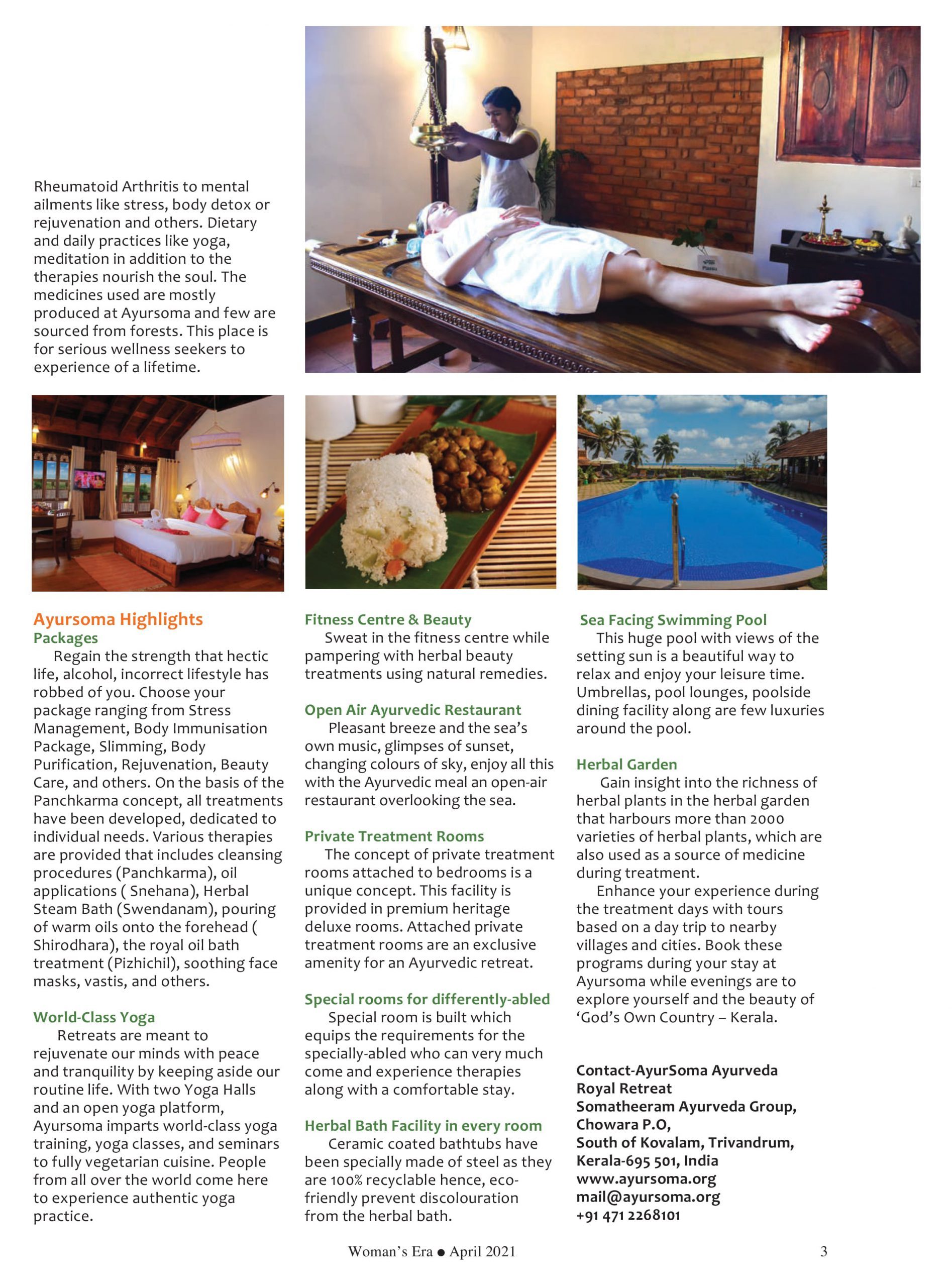 AYURSOMA Ayurveda Royal Retreat  Kovalam Kerala — page 3